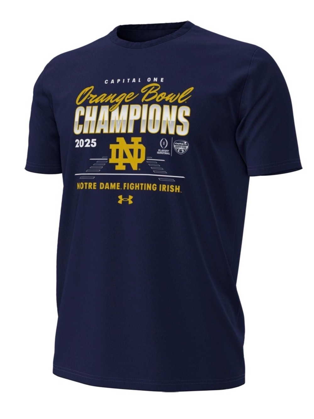 Men’s Under Armour Notre Dame Fighting Irish 2025 Orange Bowl Champions T-shirt